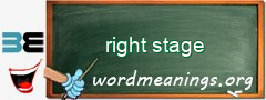 WordMeaning blackboard for right stage